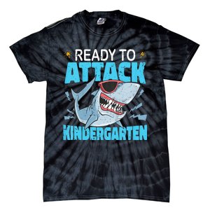 Shark Ready To Attack Kindergarten First Day Of School Tie-Dye T-Shirt