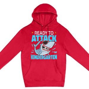 Shark Ready To Attack Kindergarten First Day Of School Premium Pullover Hoodie