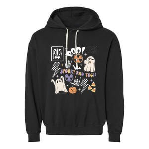 Spooky Rad Tech Retro Radiologist Halloween Xray Tech Garment-Dyed Fleece Hoodie