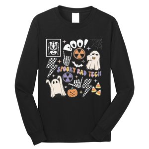 Spooky Rad Tech Retro Radiologist Halloween Xray Tech Long Sleeve Shirt