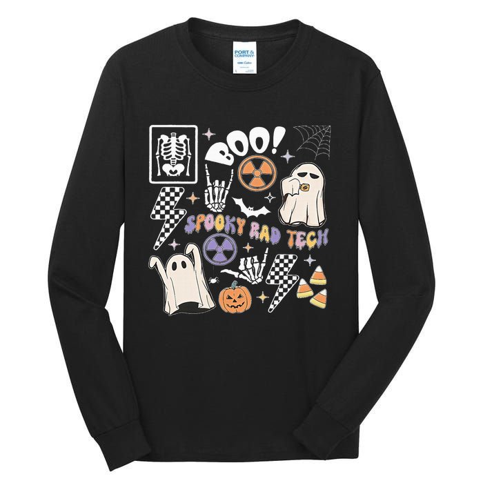 Spooky Rad Tech Retro Radiologist Halloween Xray Tech Tall Long Sleeve T-Shirt