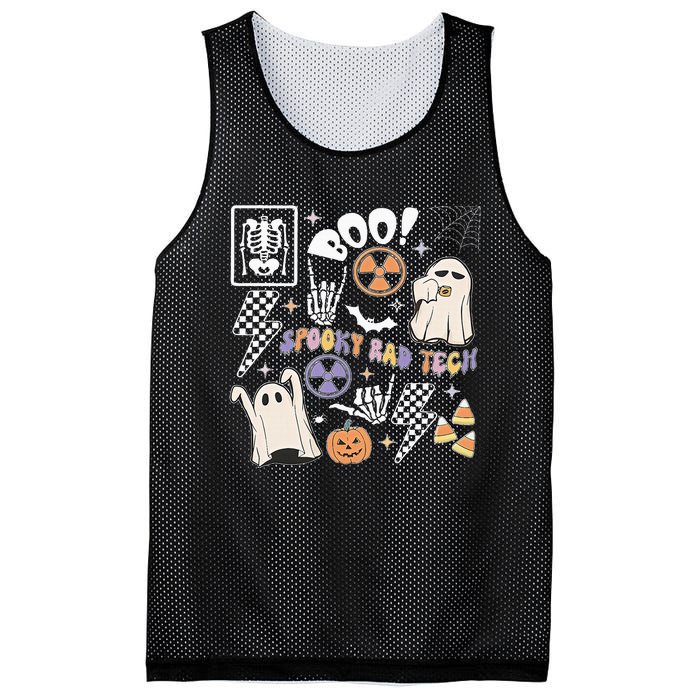 Spooky Rad Tech Retro Radiologist Halloween Xray Tech Mesh Reversible Basketball Jersey Tank