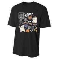 Spooky Rad Tech Retro Radiologist Halloween Xray Tech Performance Sprint T-Shirt