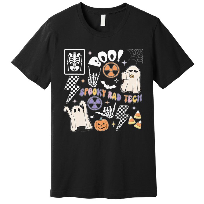 Spooky Rad Tech Retro Radiologist Halloween Xray Tech Premium T-Shirt