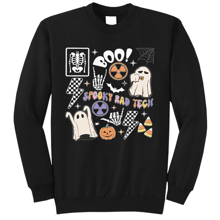 Spooky Rad Tech Retro Radiologist Halloween Xray Tech Tall Sweatshirt