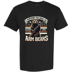 Support Right To Keep And Arm Bears Humorous Wildlife Rights Garment-Dyed Heavyweight T-Shirt