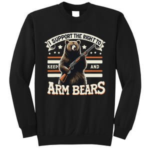 Support Right To Keep And Arm Bears Humorous Wildlife Rights Sweatshirt