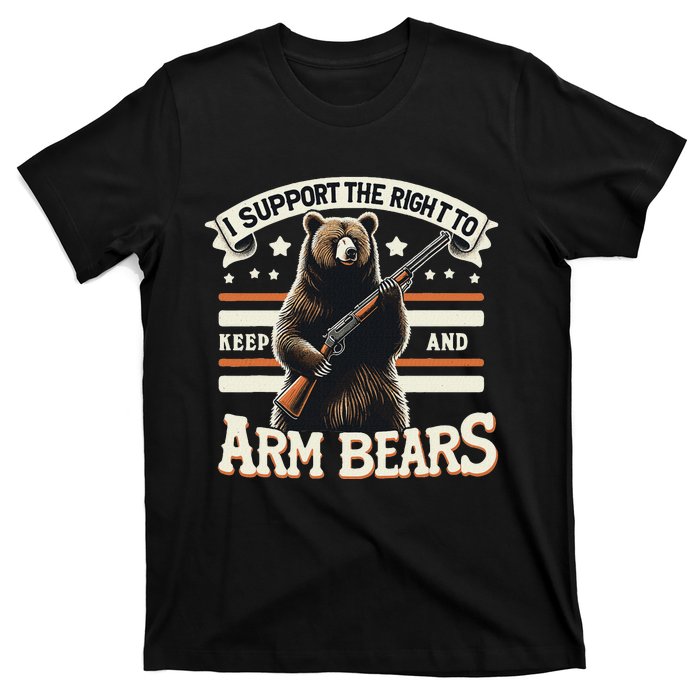 Support Right To Keep And Arm Bears Humorous Wildlife Rights T-Shirt