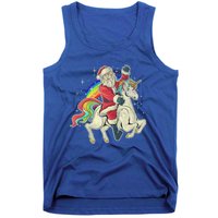 Santa Riding Unicorn Funny Christmas Cool Gift Tank Top