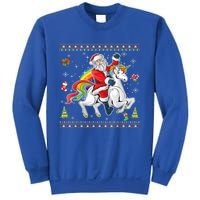 Santa Riding Unicorn Merry Christmas Xmas Sweater Ugly Cute Gift Sweatshirt