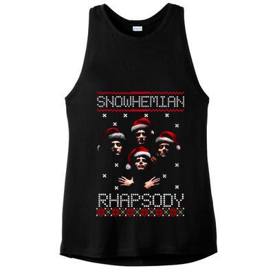 Snowhemian Rhapsody Ugly Christmas Ladies PosiCharge Tri-Blend Wicking Tank