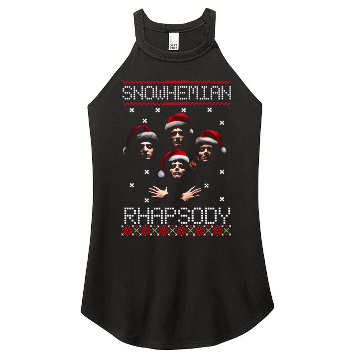 Snowhemian Rhapsody Ugly Christmas Women's Perfect Tri Rocker Tank