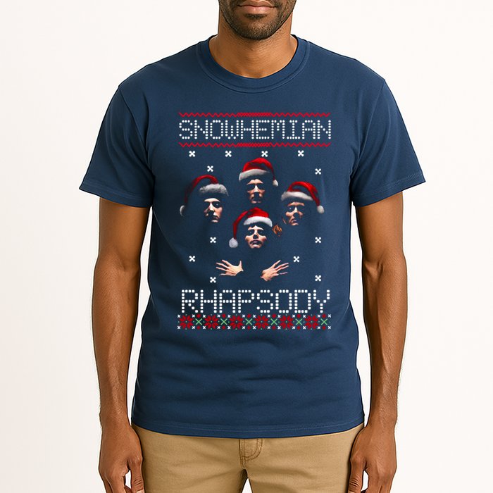 Snowhemian Rhapsody Ugly Christmas Tall T-Shirt