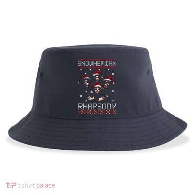 Snowhemian Rhapsody Ugly Christmas Sustainable Bucket Hat