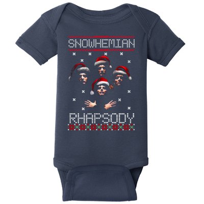 Snowhemian Rhapsody Ugly Christmas Baby Bodysuit