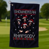 Snowhemian Rhapsody Ugly Christmas Golf Towel