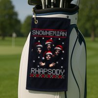 Snowhemian Rhapsody Ugly Christmas Golf Towel