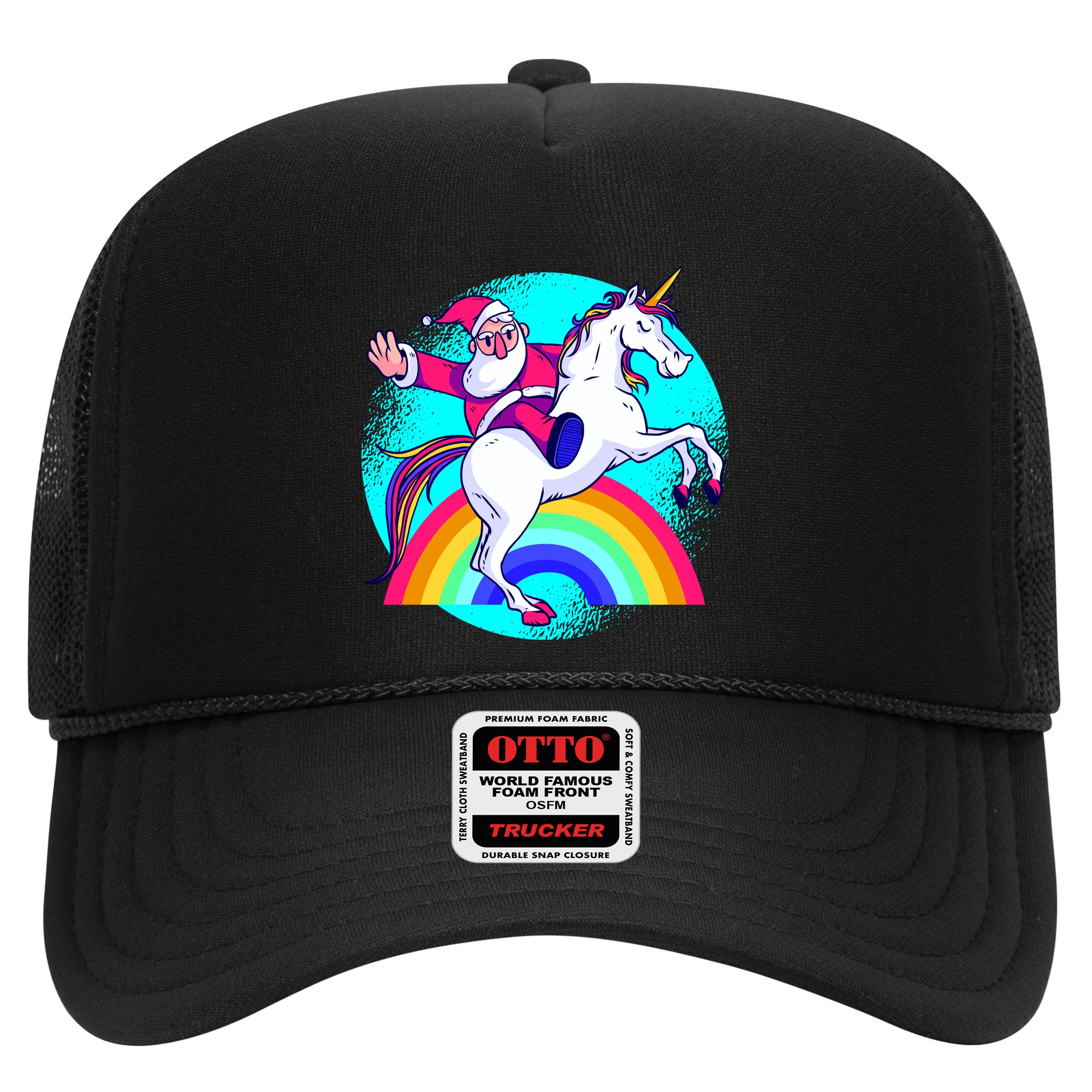 Santa Riding Unicorn Hat