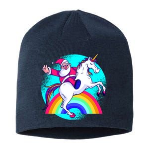 Santa Riding Unicorn Sustainable Beanie