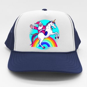 Santa Riding Unicorn Trucker Hat