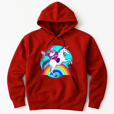 Santa Riding Unicorn Hoodie