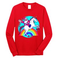 Santa Riding Unicorn Long Sleeve Shirt