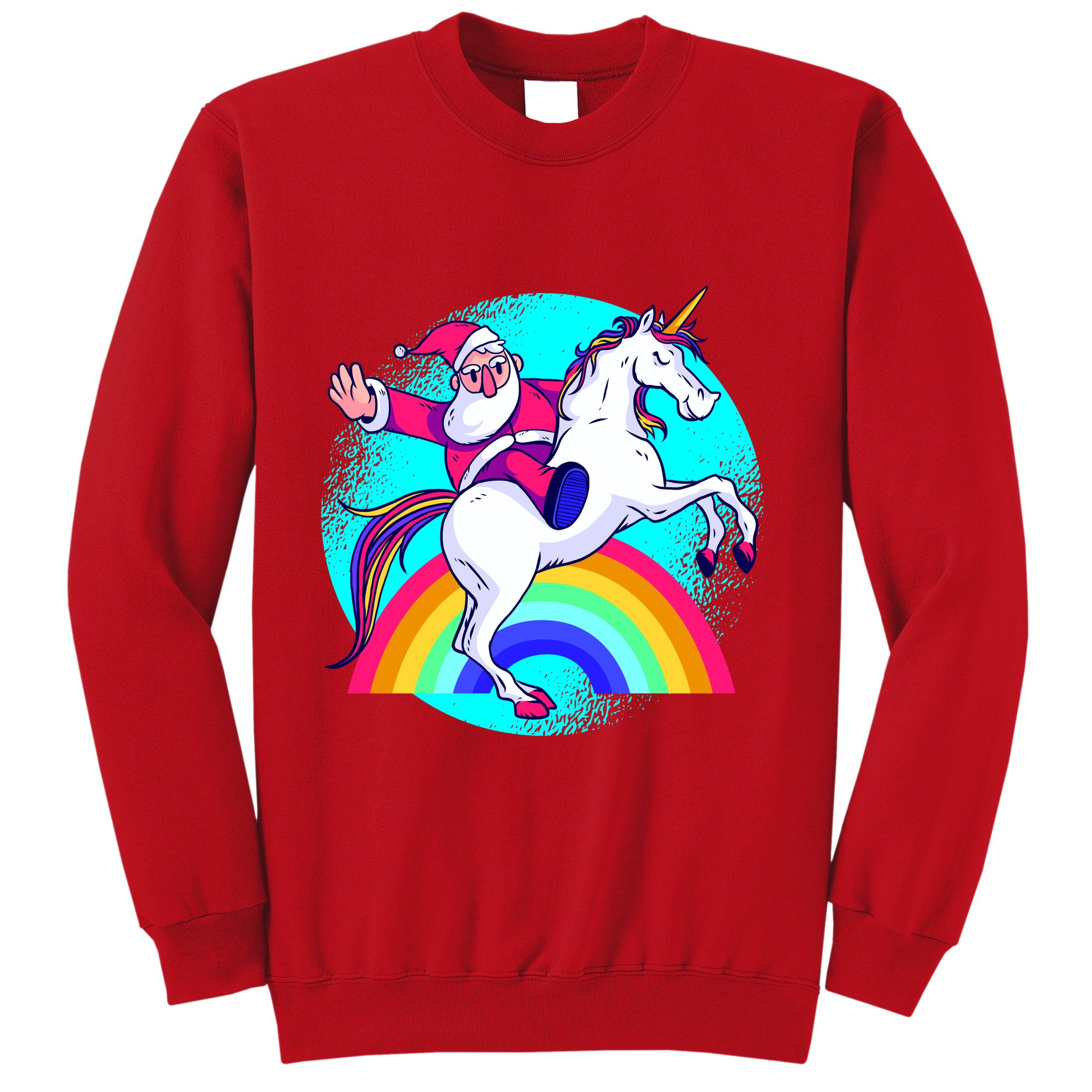 Santa Riding Unicorn Sweatshirt