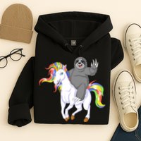 Sloth Riding Unicorn Hoodie