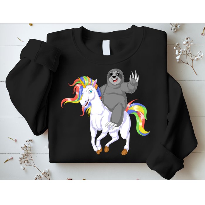 Sloth Riding Unicorn Sweatshirt