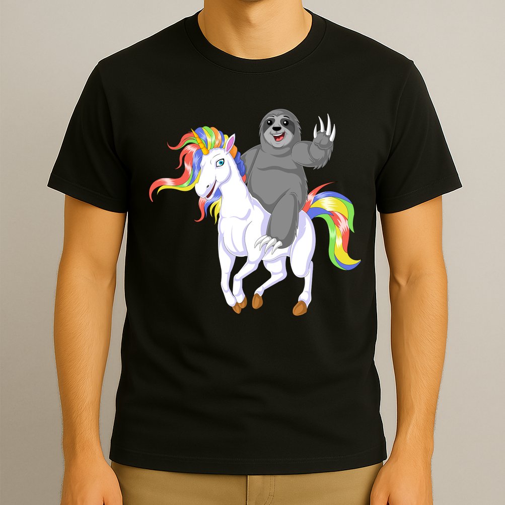 Sloth Riding Unicorn T-Shirt