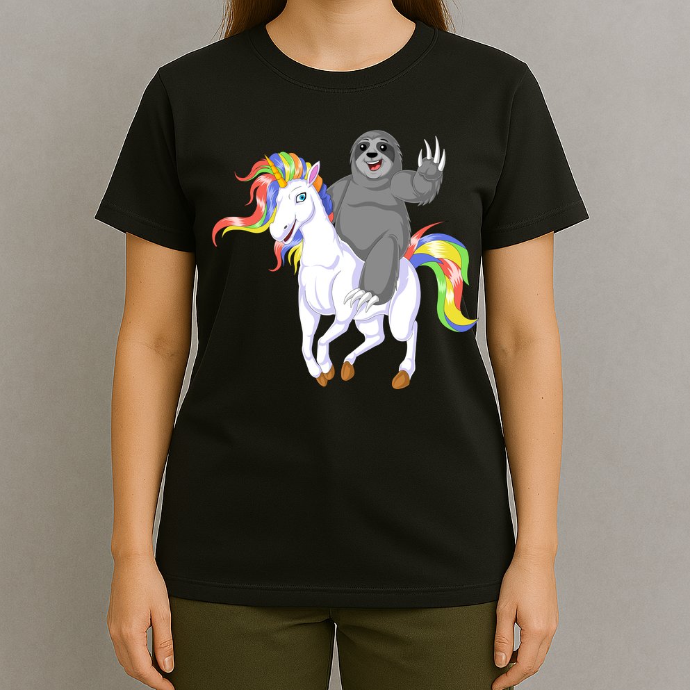 Sloth Riding Unicorn T-Shirt
