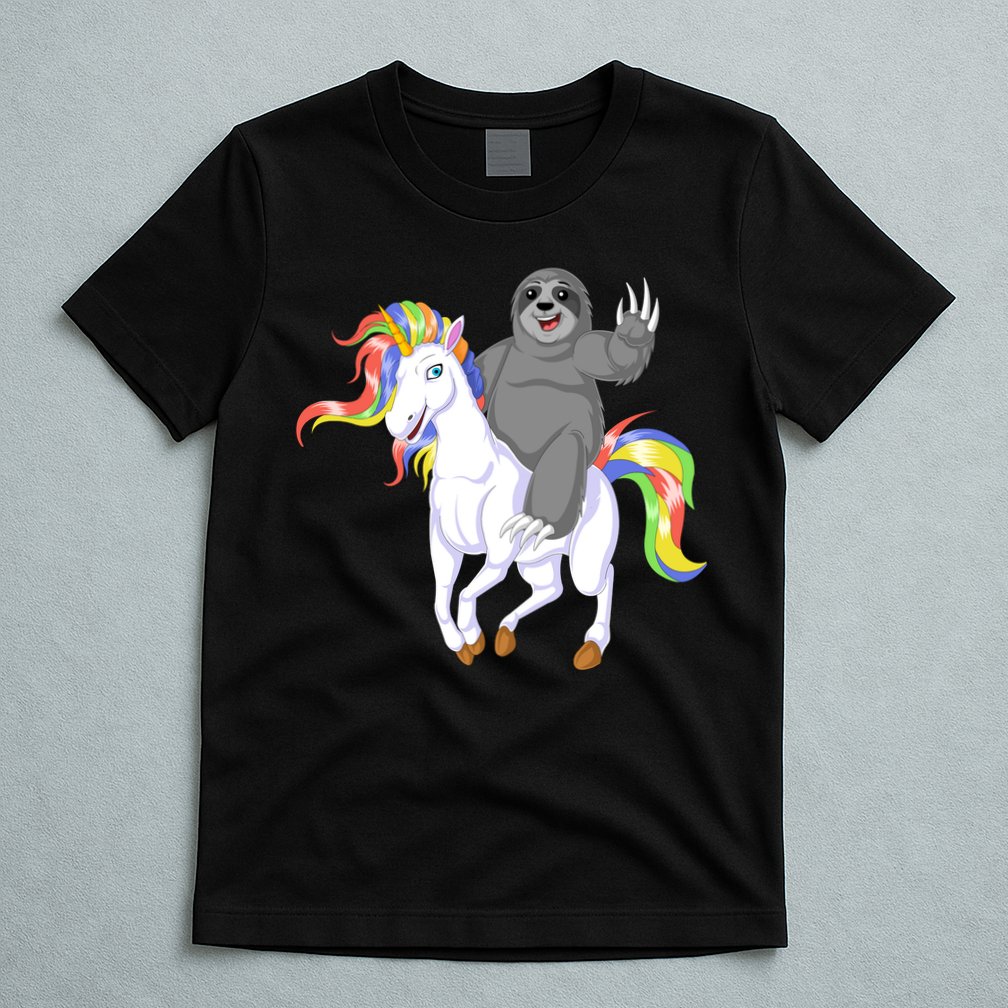 Sloth Riding Unicorn T-Shirt