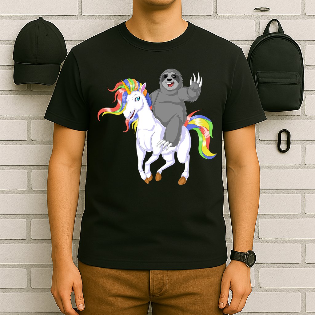 Sloth Riding Unicorn T-Shirt