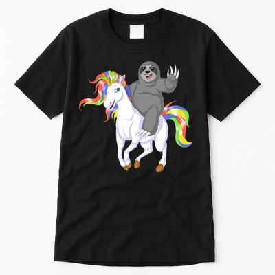 Sloth Riding Unicorn Tall T-Shirt
