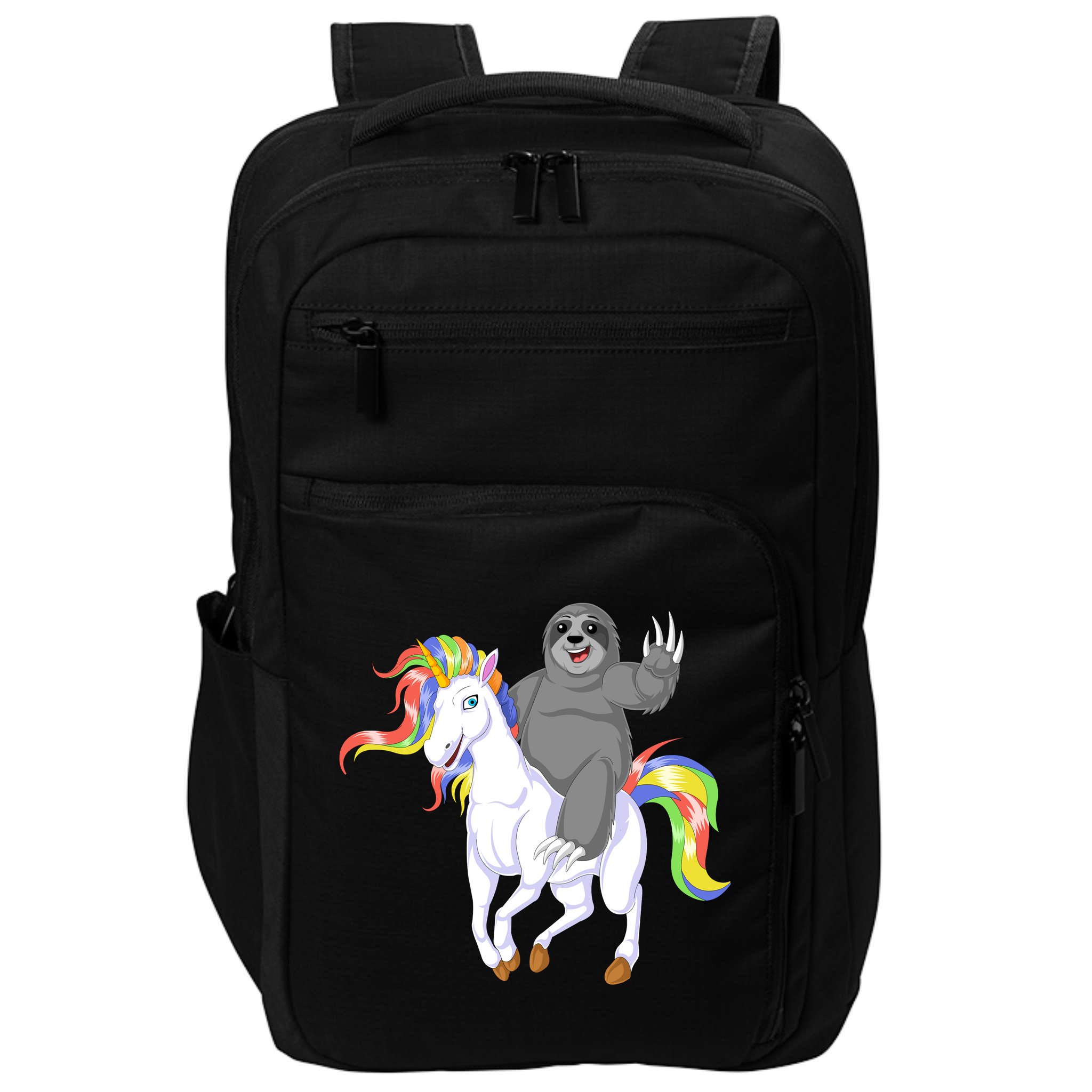 Sloth Riding Unicorn Impact Tech Backpack