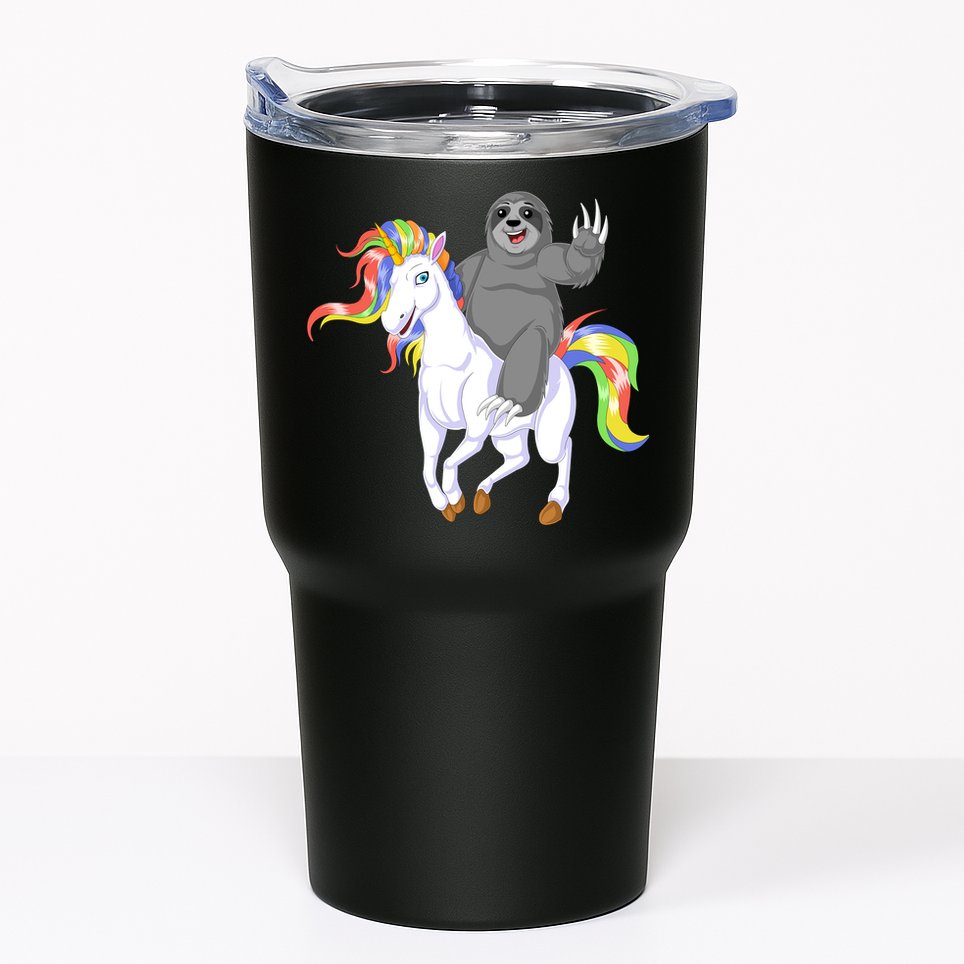 Sloth Riding Unicorn Tumbler