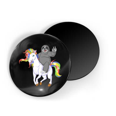 Sloth Riding Unicorn Magnet