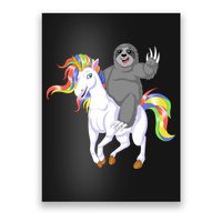 Sloth Riding Unicorn Poster