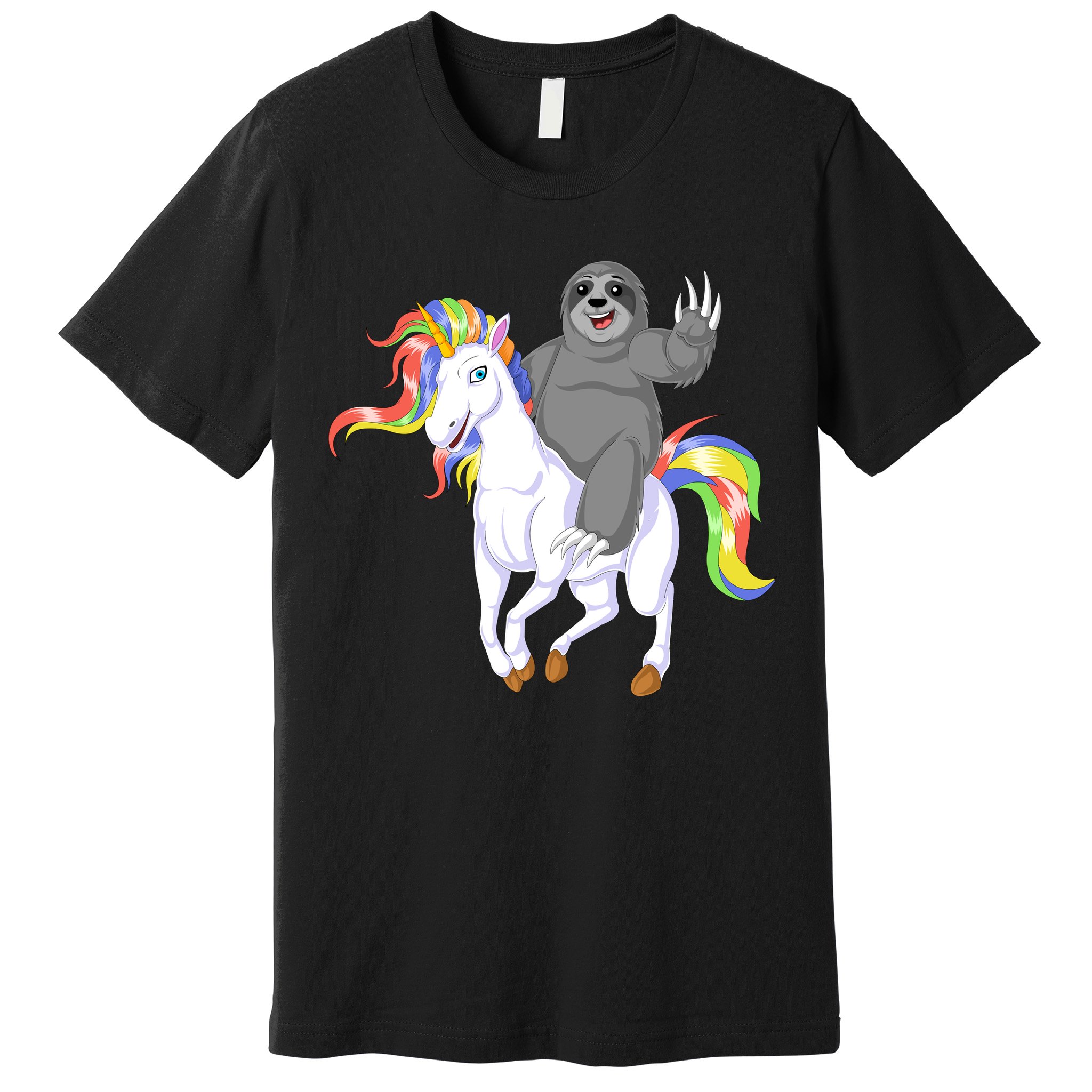 Sloth Riding Unicorn Premium T-Shirt