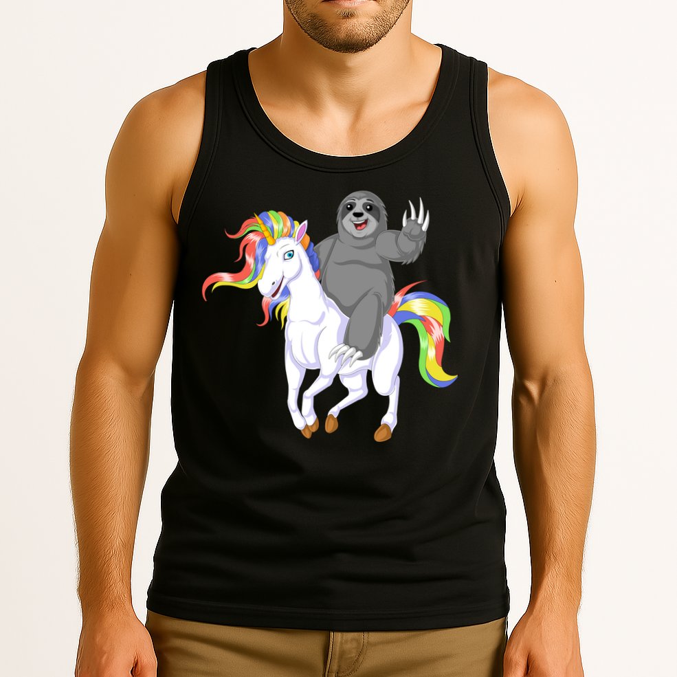 Sloth Riding Unicorn Tank Top