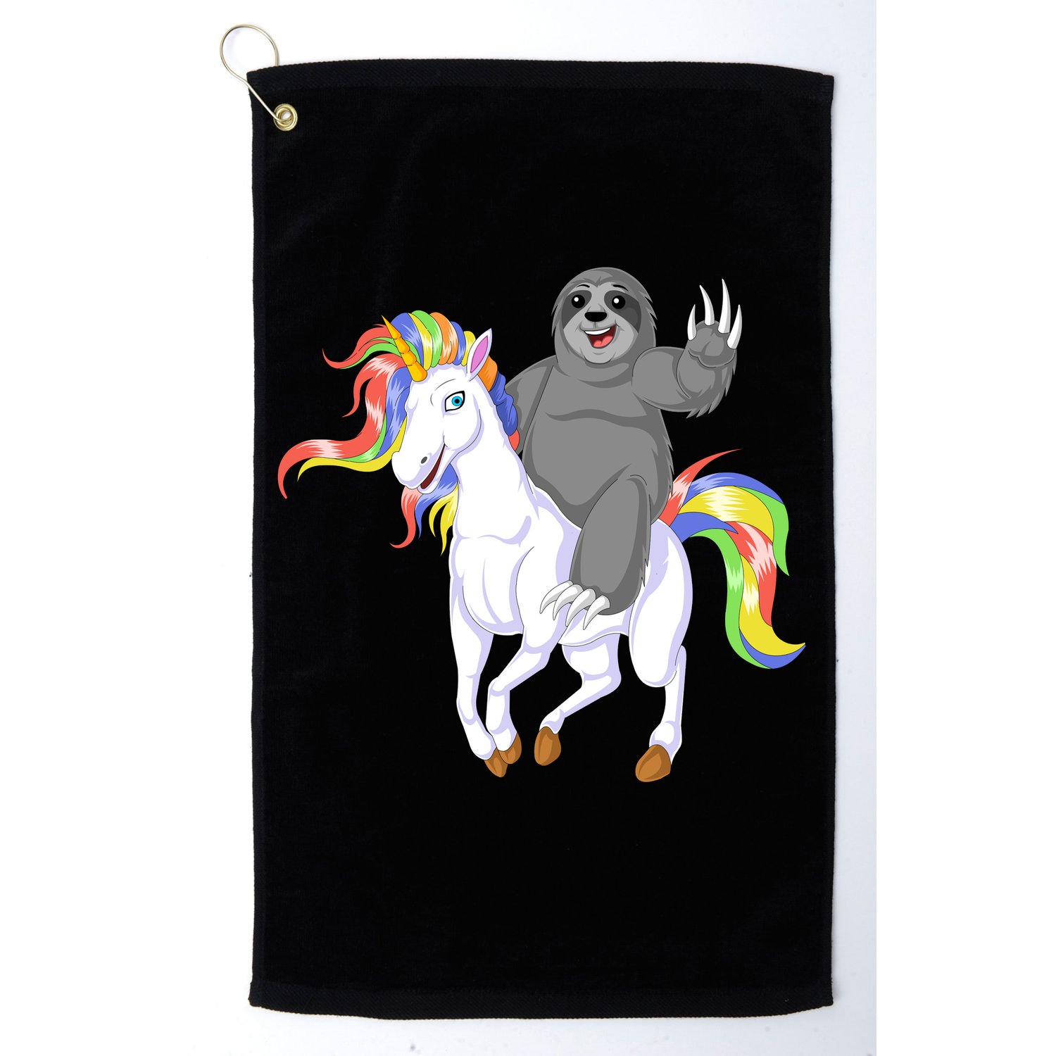 Sloth Riding Unicorn Golf Towel