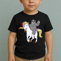 Sloth Riding Unicorn Toddler T-Shirt