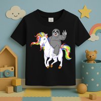 Sloth Riding Unicorn Toddler T-Shirt