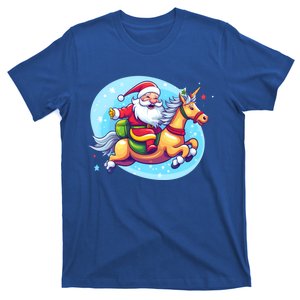 Santa Riding Unicorn Design Christmas Unicorn Great Gift T-Shirt