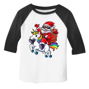 Santa Riding Unicorn Funny Christmas Xmas Santa Claus Meaningful Gift Toddler Fine Jersey T-Shirt