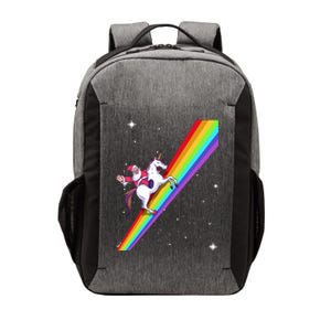 Santa Riding Unicorn Rainbow Xmas Christmas Matching Outfit Gift Vector Backpack