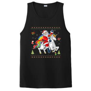 Santa Riding Unicorn Merry Christmas Xmas Sweater Ugly PosiCharge Competitor Tank