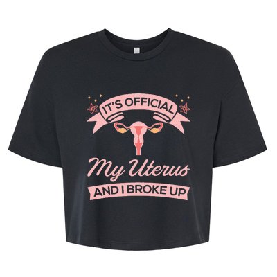 Surgical Removal Uterus Recovery Hysterectomy Bella+Canvas Jersey Crop Tee