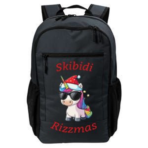 Skibid.I Rizzmas Unicorn Funny Gen Alpha Slang Christmas Rizz Daily Commute Backpack