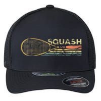 Squash Racket Vintage Squash Lover Funny Sports Enthusiast Flexfit Unipanel Trucker Cap